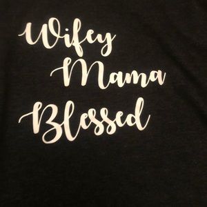 Wifey Mama Blessed t-shirt, oversized black